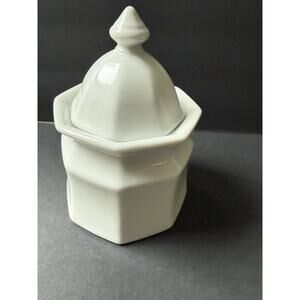 Vintage Mikasa Younger Than Springtime Snow Drop Sugar Dish Jar White Japan